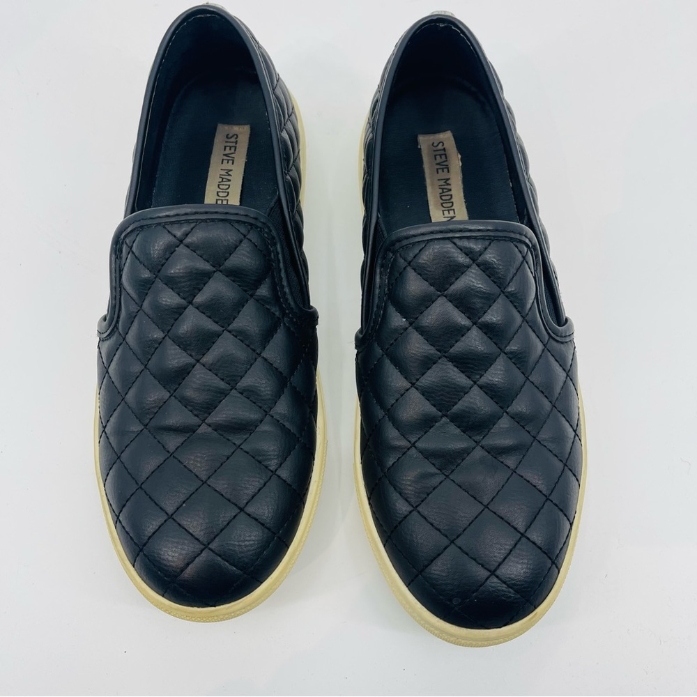 Steve Madden, womens shoes, preowned size 8 medium black good condition